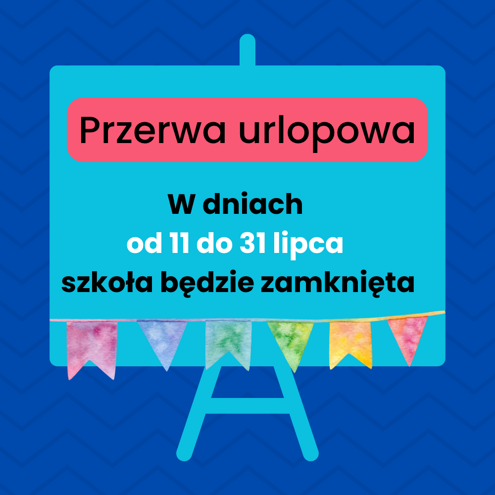tablica ogłoszeń o przerwie urlopowej