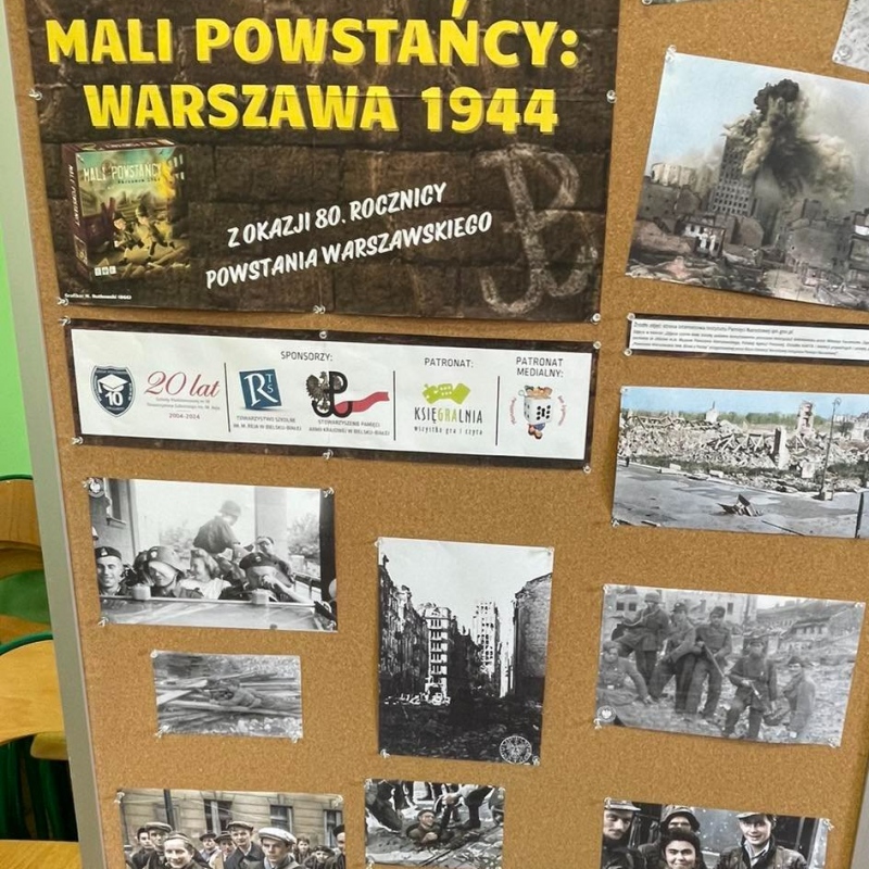 Turniej gry planszowej "Mali Powstańcy: Warszawa 1944" - gazetka