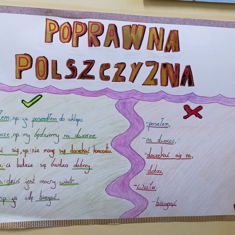 Plakat uczniów klasy 4