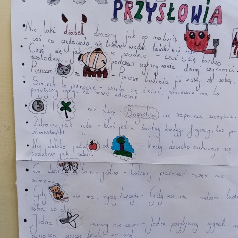 Plakat uczniów klasy 4