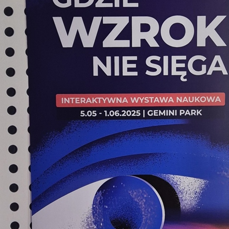 Plakat wystawy "Gdzie wzrok nie sięga"