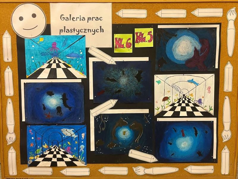 foto:  Galeria prac plastycznych naszych uczniów z klas 4-8
